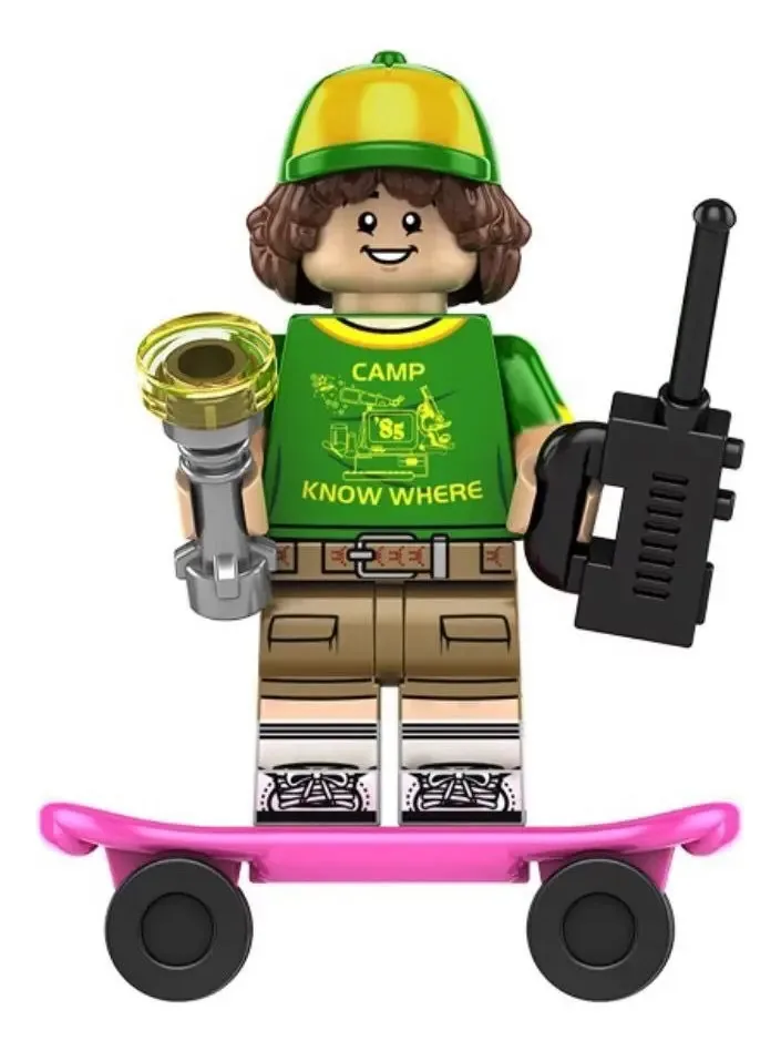 Boneco Blocos Montar Stranger Things Dustin Henderson Skate