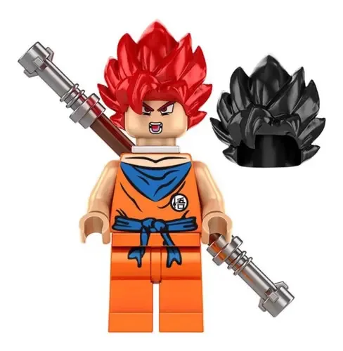 Boneco Blocos De Montar Goku Deus Dragon Ball