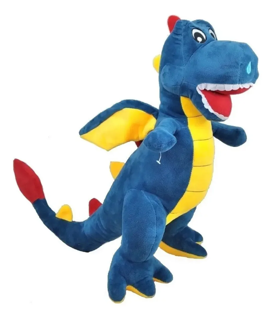 Dragão Azul Pelúcia 45 Cm Altura