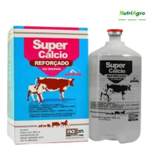 Kit 12 Unidades Super Calcio 200 Ml Bovinos Equinos Cães