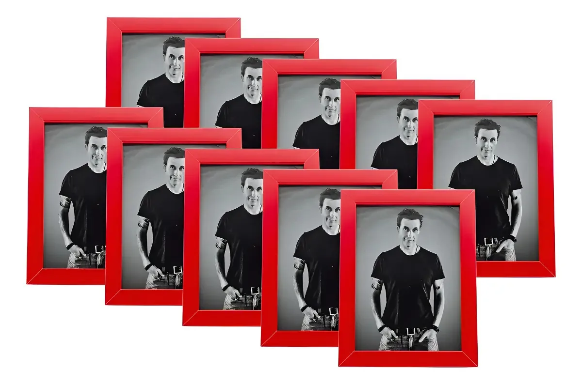 Porta Retratos 10x15 Atacado 60 Unidades Cor Vermelho Cor