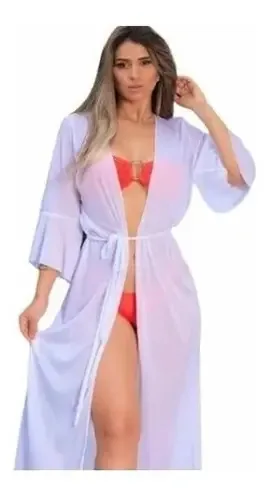 Saída De Praia Longa Charlotte Feminina Cor 4812 Tamanho Único