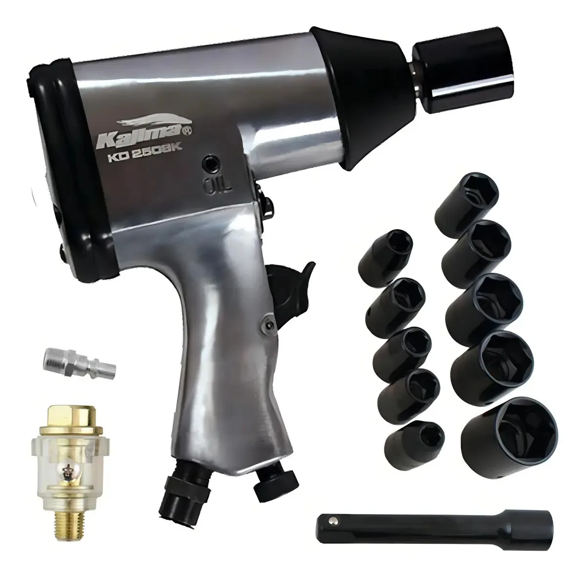 Chave Impacto Pneumática 1/2parafusadeira Industrial 17peças