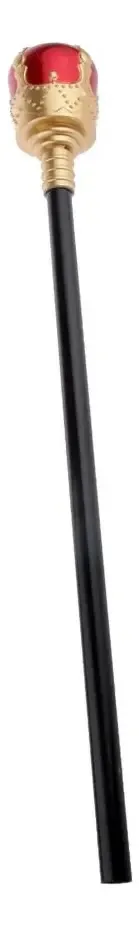 Cetro Rei Vermelho Plástico 48cm Animafest Acessório Fantasia Infantil