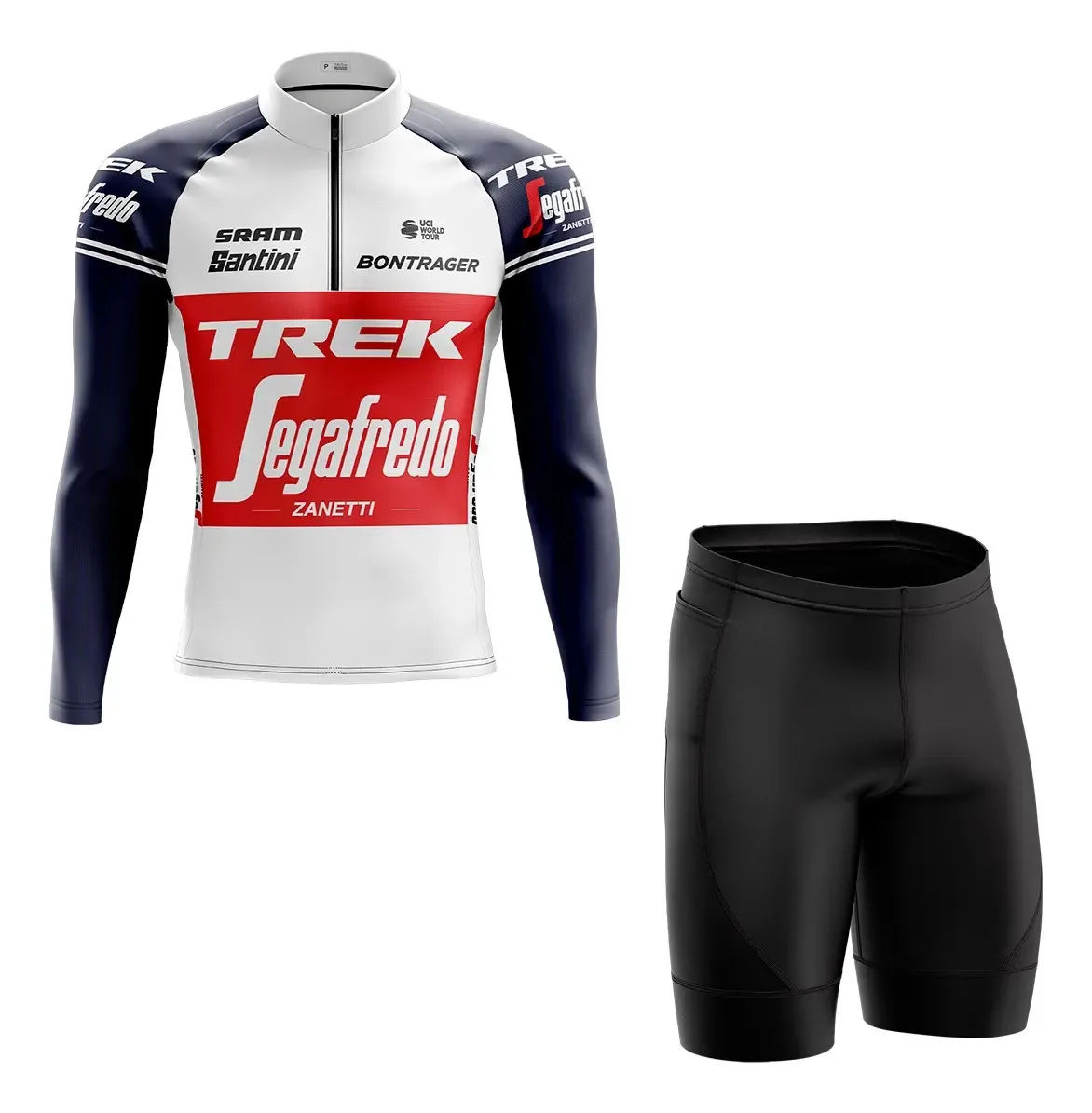 Conjunto Ciclismo Bermuda E Camisa Manga Longa Trek
