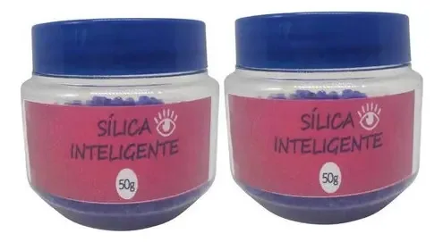 Sílica Gel Azul Inteligente Conservação Antiumidade 100g