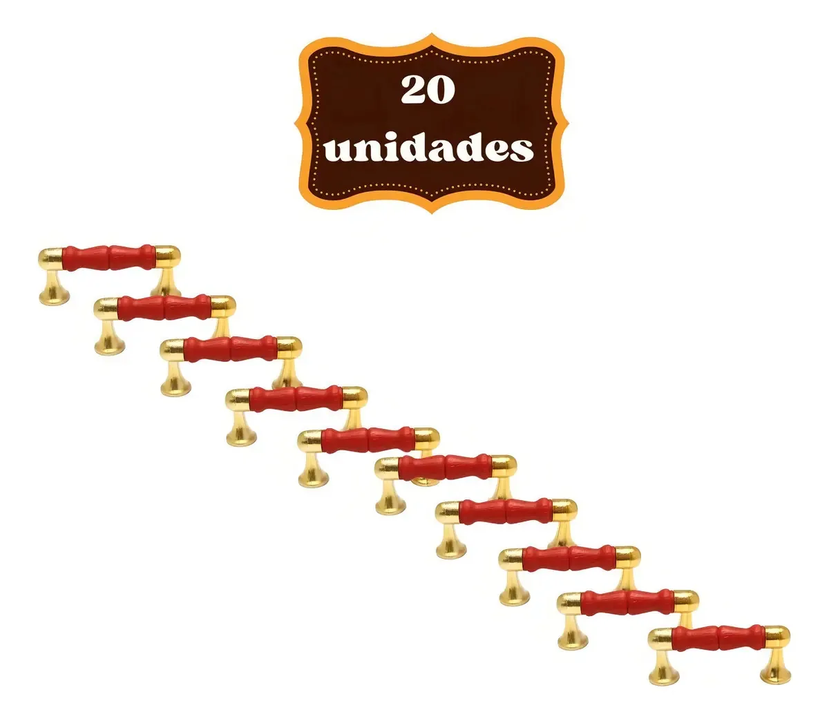 20 Alças Puxadores Modelo Fone Para Caneca De Latinhas Cor Vermelho