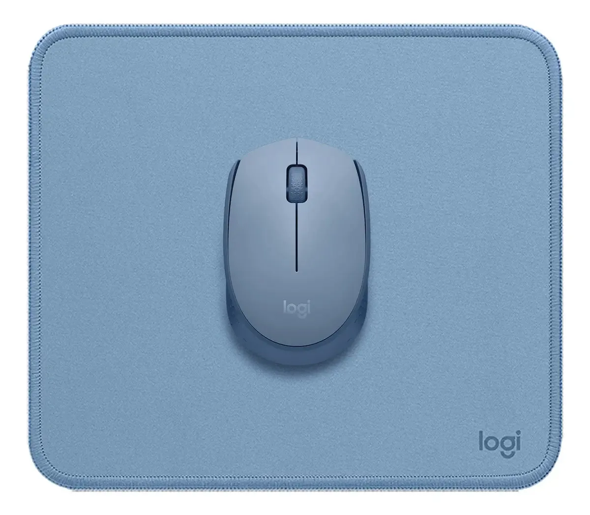 Kit de mouse sem fio Logitech M170 e mouse pad Studio Celeste