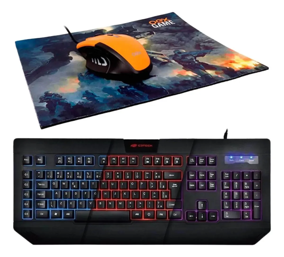 Combo Gamer Clash Teclado Macro Mouse E Mouse Pad