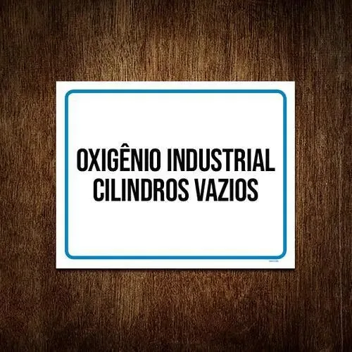 Kit 10 Placa Oxigênio Industrial Cilindros Vazios