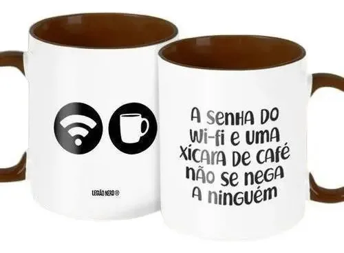 Caneca Decorativa Divertida - Senha Do Wifi Xicará De Café