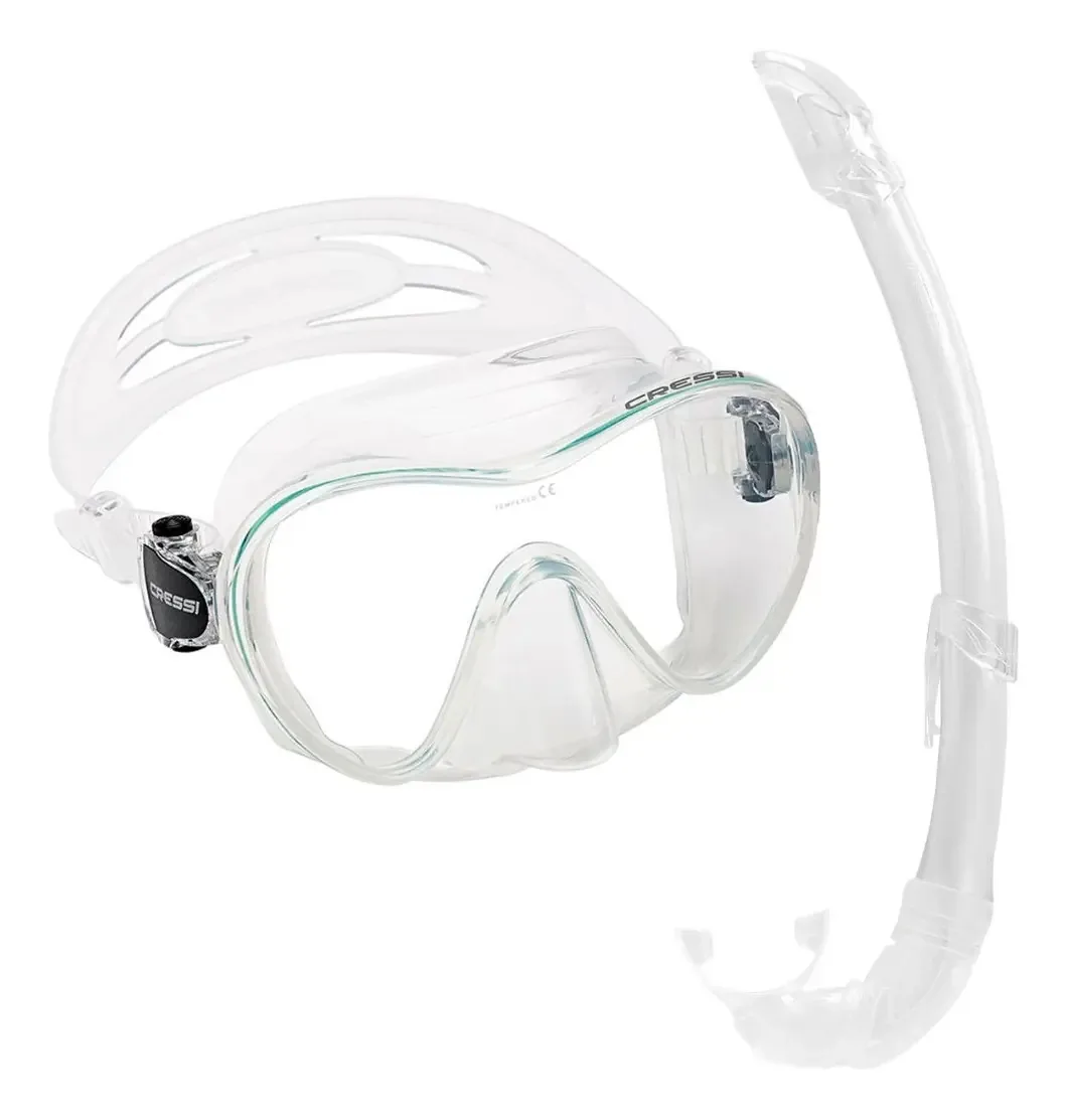 Kit De Mergulho Cressi Frameless Snorkel Mexico Cor Transparente