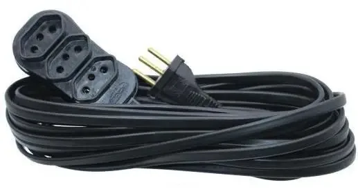 Extensao Eletrica 3 Saidas Para Tomada Cabo Pp Fio 5 Metros