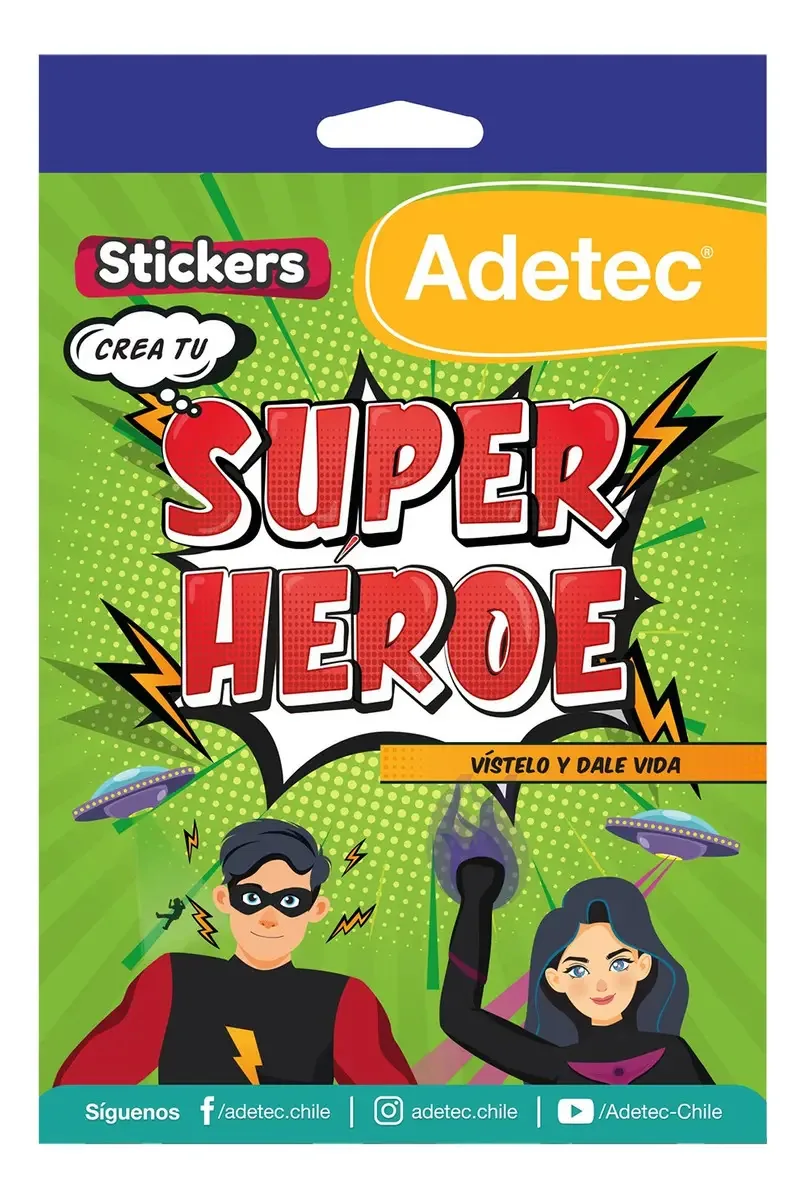 Conjunto de adesivos Crie seu personagem de super-herói e super-heróis