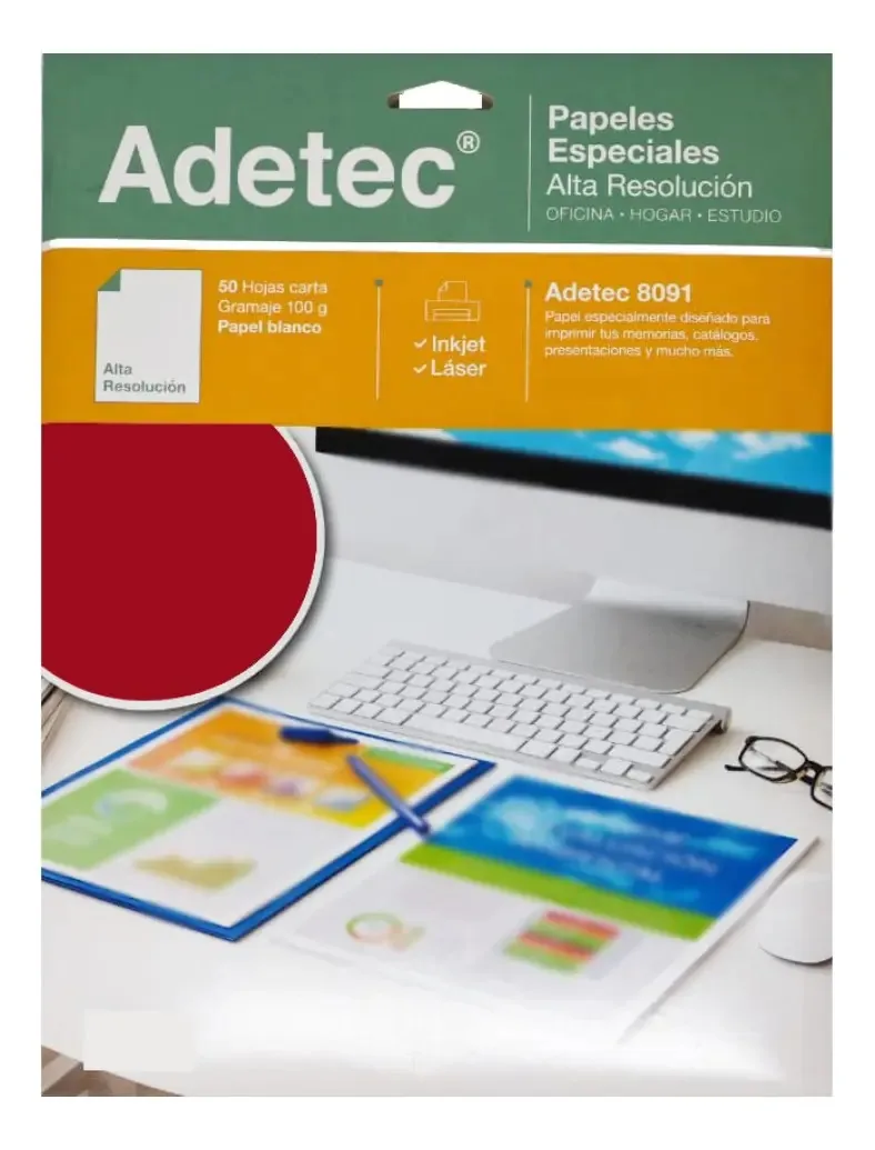 Papéis especiais brancos de alta resolução Adetec 8091