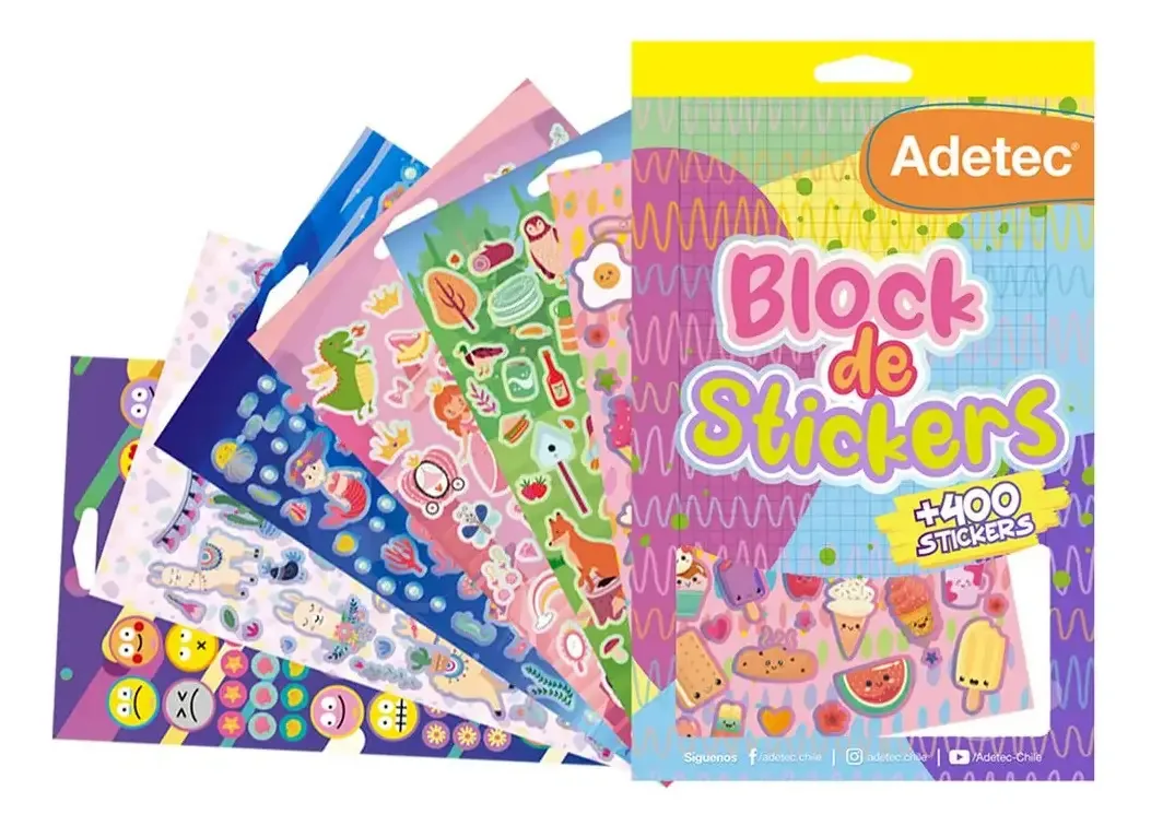 Bloco de adesivos para meninos ou meninas, adesivos