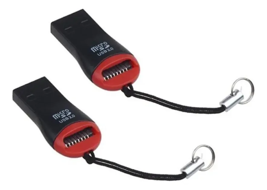 2 Adaptador Leitor Cartão Memória Micro Sd Usb Pendrive 2.0