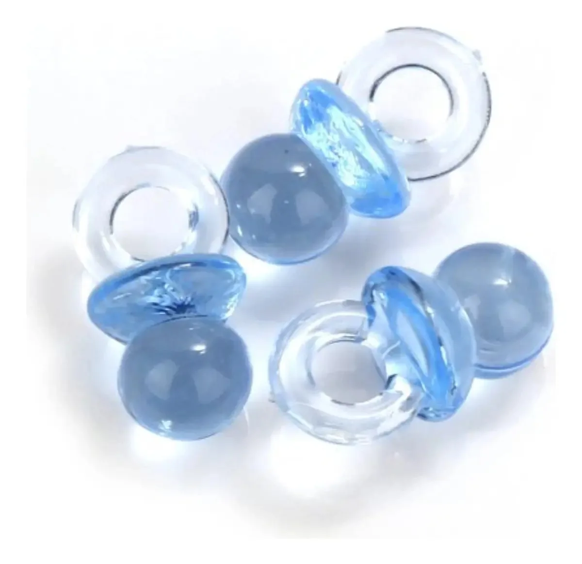 Chupetas de acrílico para presentes de chá de bebê - 144 pés Cor: azul