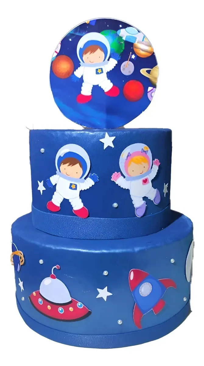 Bolo Fake / Falso Astronauta Nasa - Galáxia Estelar