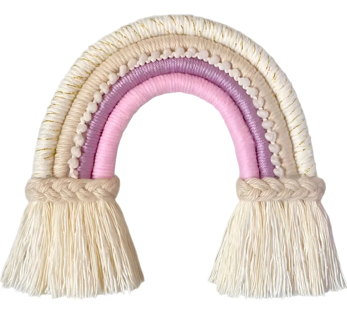 Arco-íris de Corda Ateliê Luara Rosa Decoração em Macramê Bebês