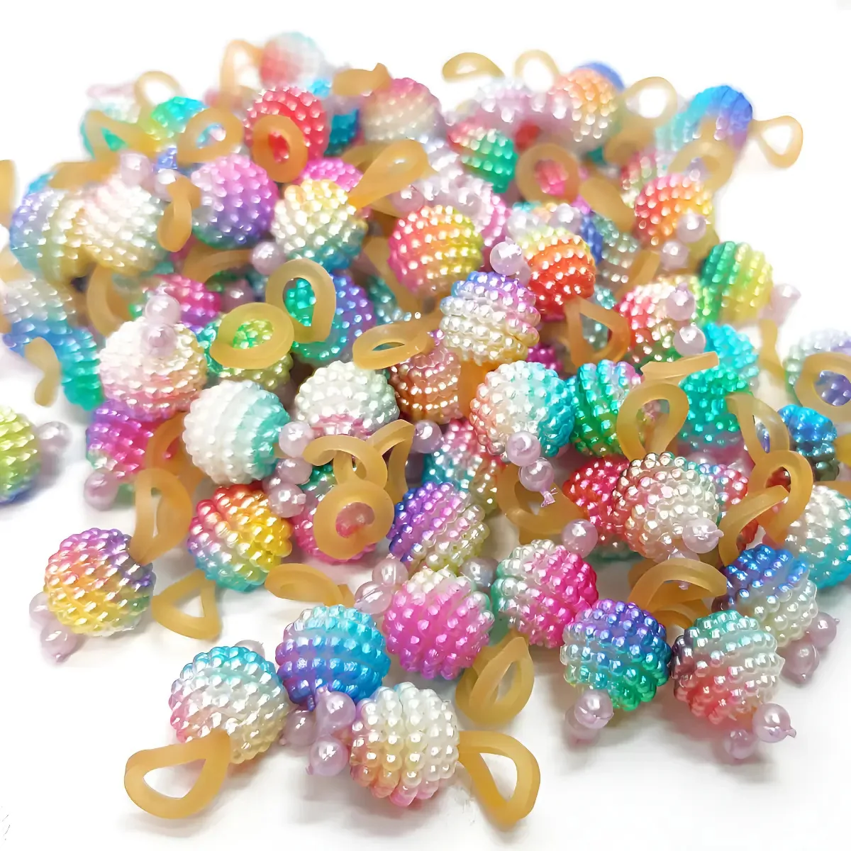 Kit 100 Penteado Laços Elásticos Pet Banho E Tosa Pet Shop