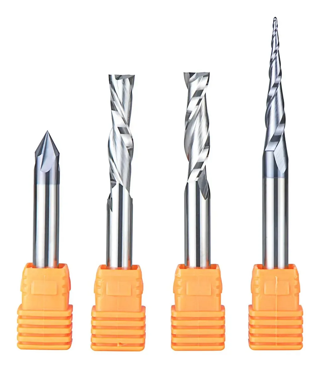 Conjunto de Brocas Fresadoras Cnc Perfil Madeira Carboneto Sólido