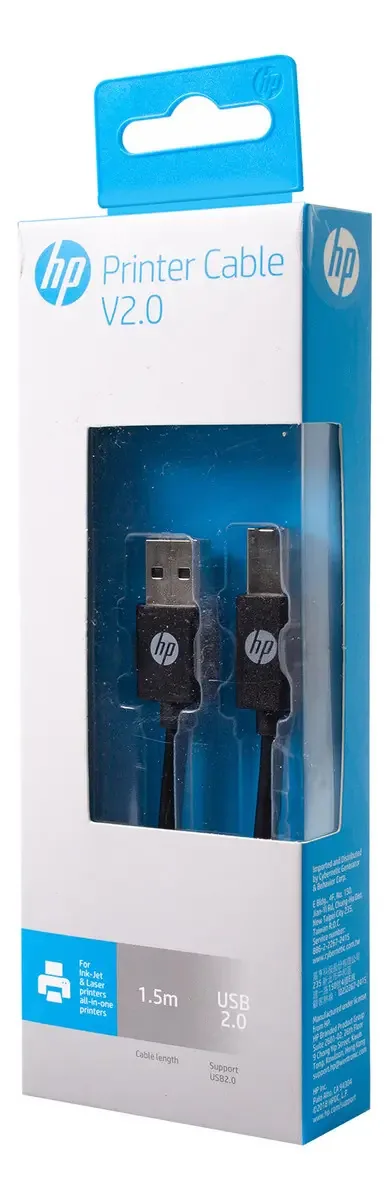Cabos USB A Impressora USB-B A USB-A V 2.0 Preto