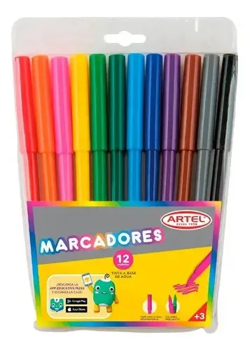 Conjunto Artel 12 Marcadores Colores