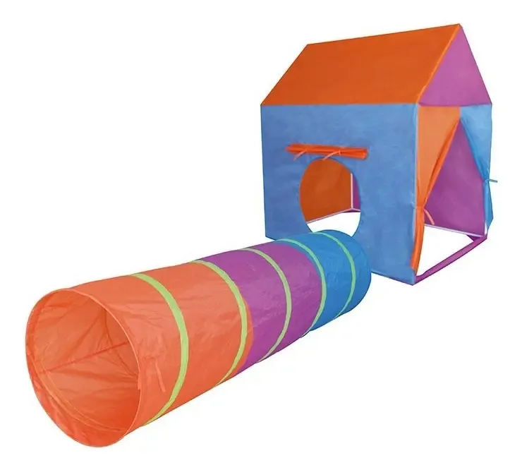 Tenda de túnel dobrável Dactic cor laranja claro