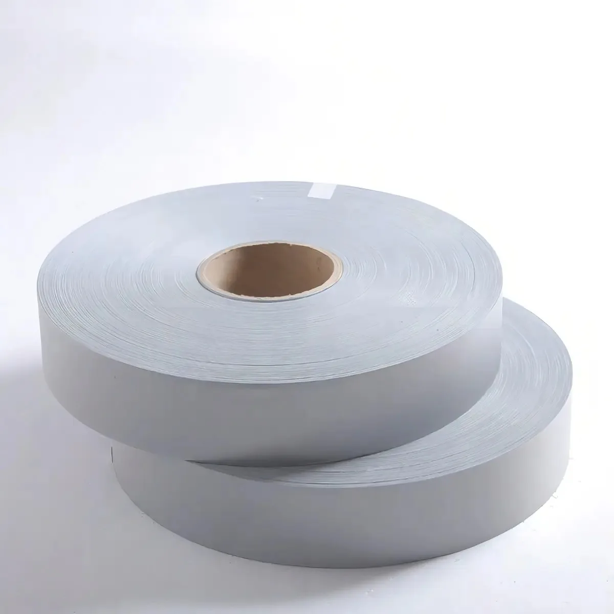 Fita Refletiva Termocolante 2,5cm Roupas e Uniformes 1 Metro Cinza