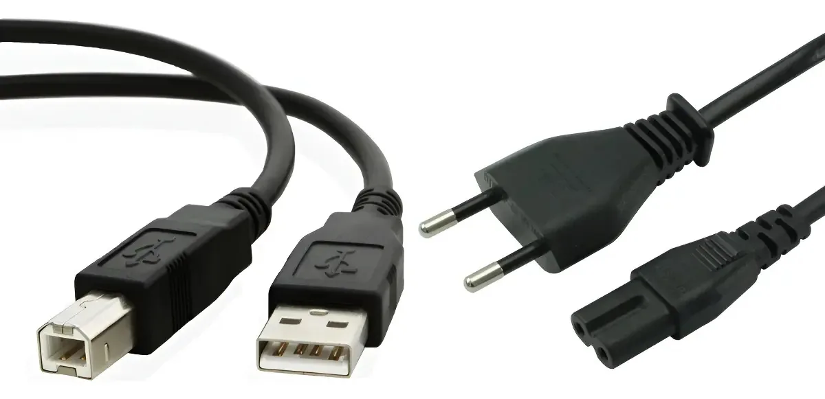 Kit De Cabos Para: Canon G3110, Energia + Usb 2.0 Cor Preto