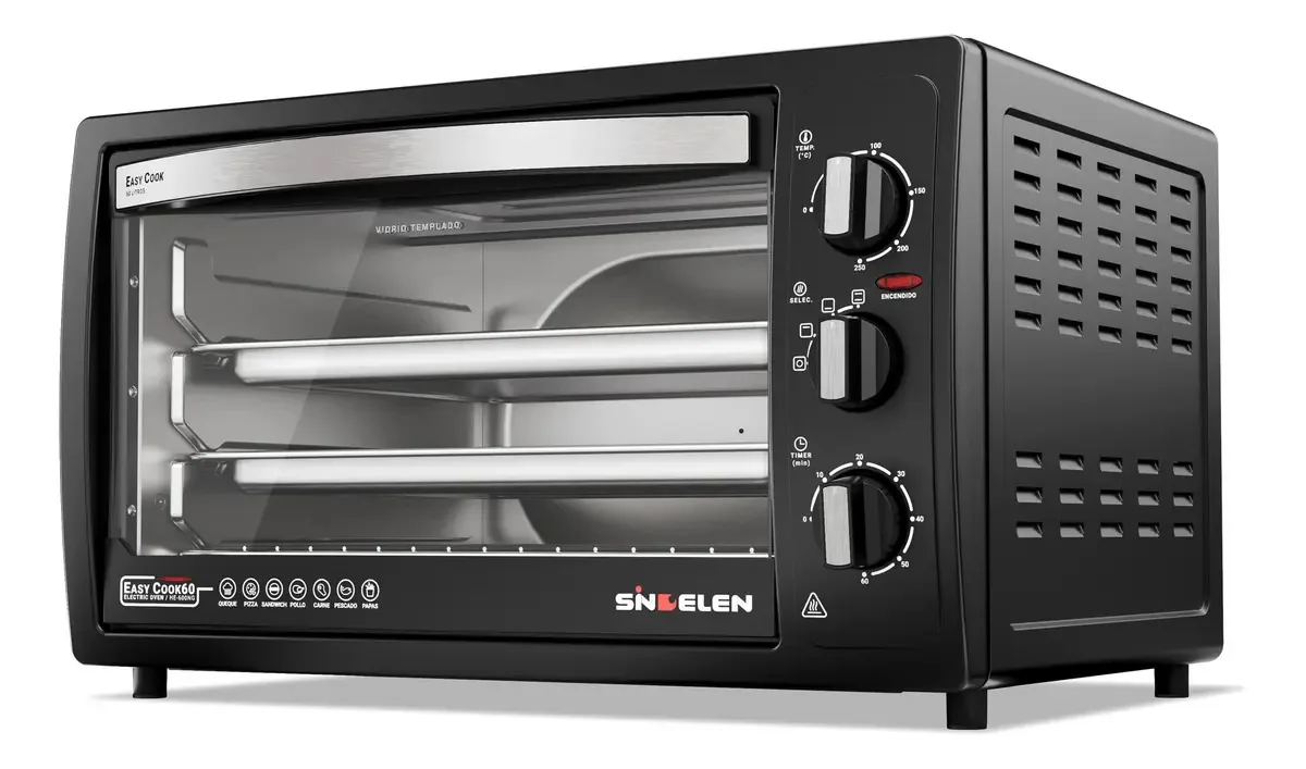 Forno elétrico preto Sindelen 60lts He-600ng