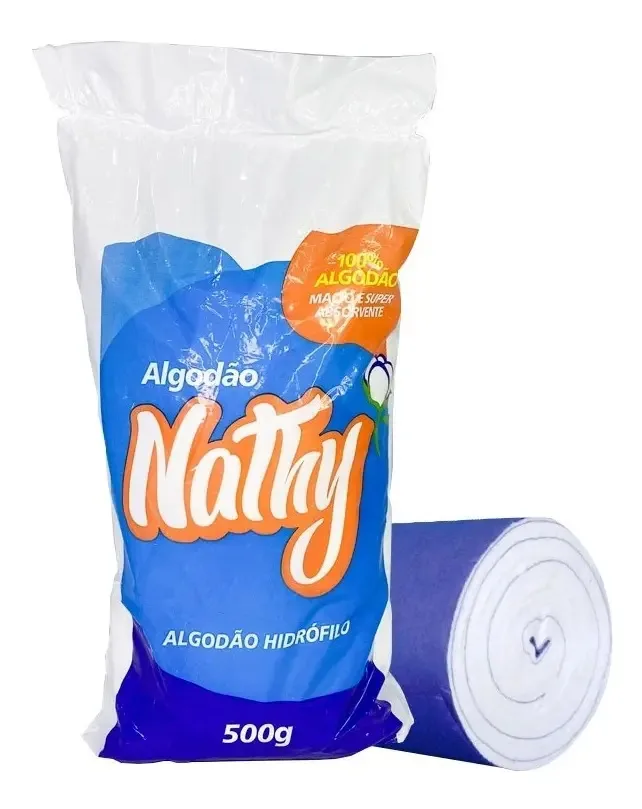 Algodão Hidrófilo Em Rolo 500g - Nathalya