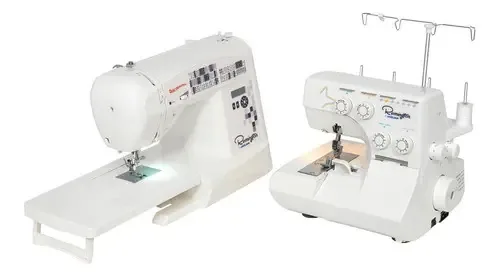 Máquinas de costura combinadas Remington SL3340d + Quiltmaster R200 brancas