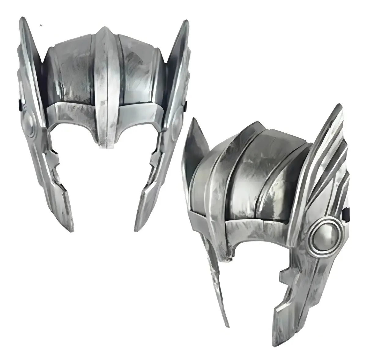 Máscara Capacete Thor Ragnarok Fantasias Carol BI Prata Infantil e Adulto
