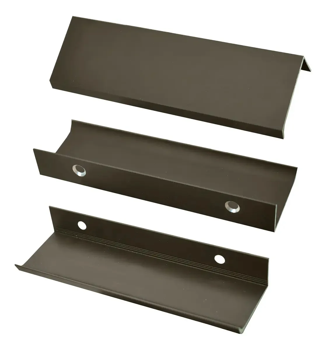Puxador Slim Móveis Armário Cozinha Gaveta Alumínio 15cm Cor Café