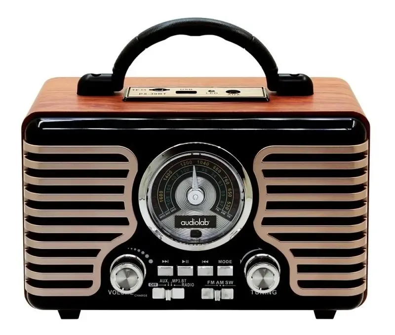 Alto-falante Bluetooth Retro Vintage Am Fm | Radio | Audiolab
