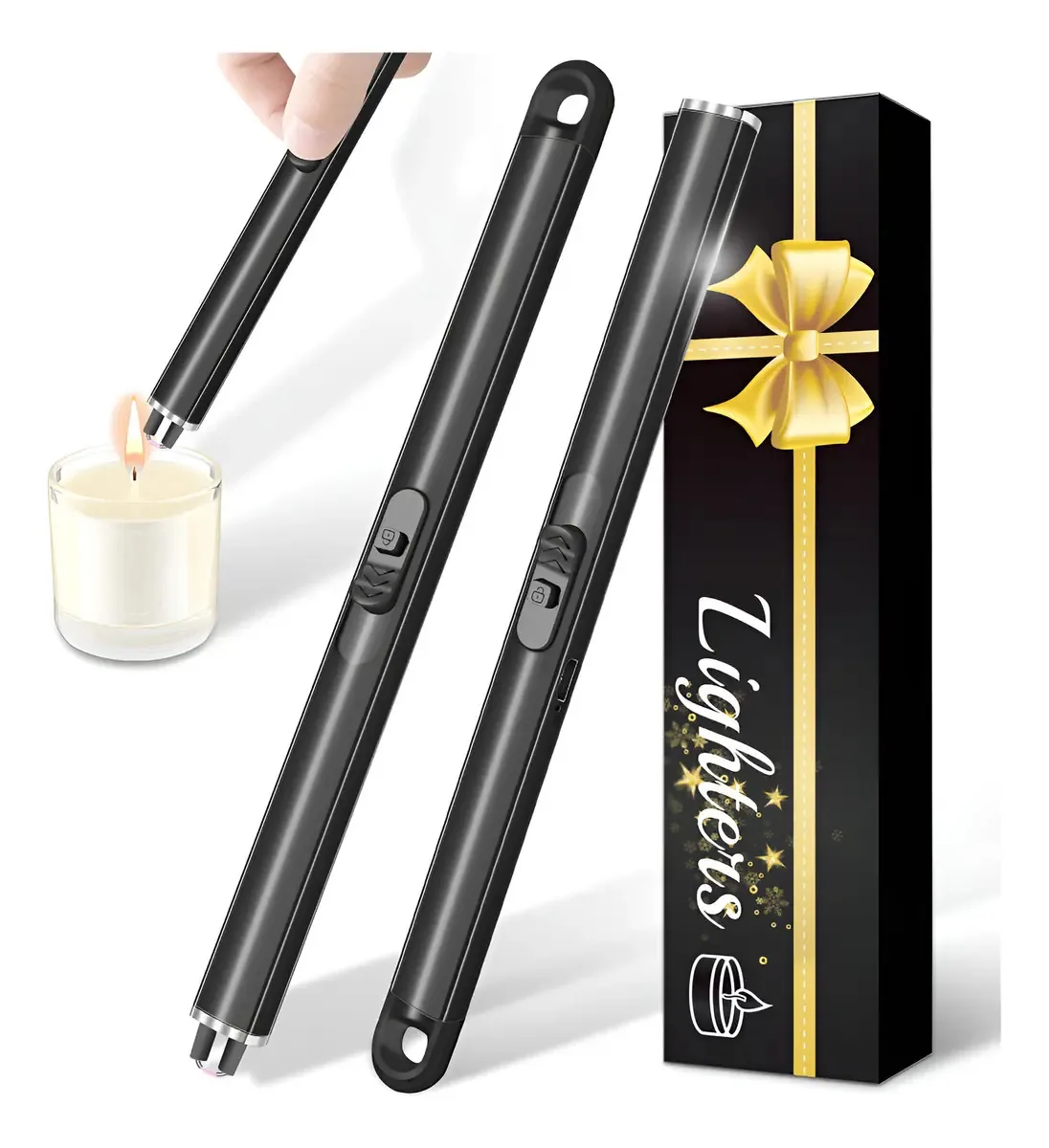 Isqueiros Elétricos Para Velas Pacote De 2 Recarregáveis