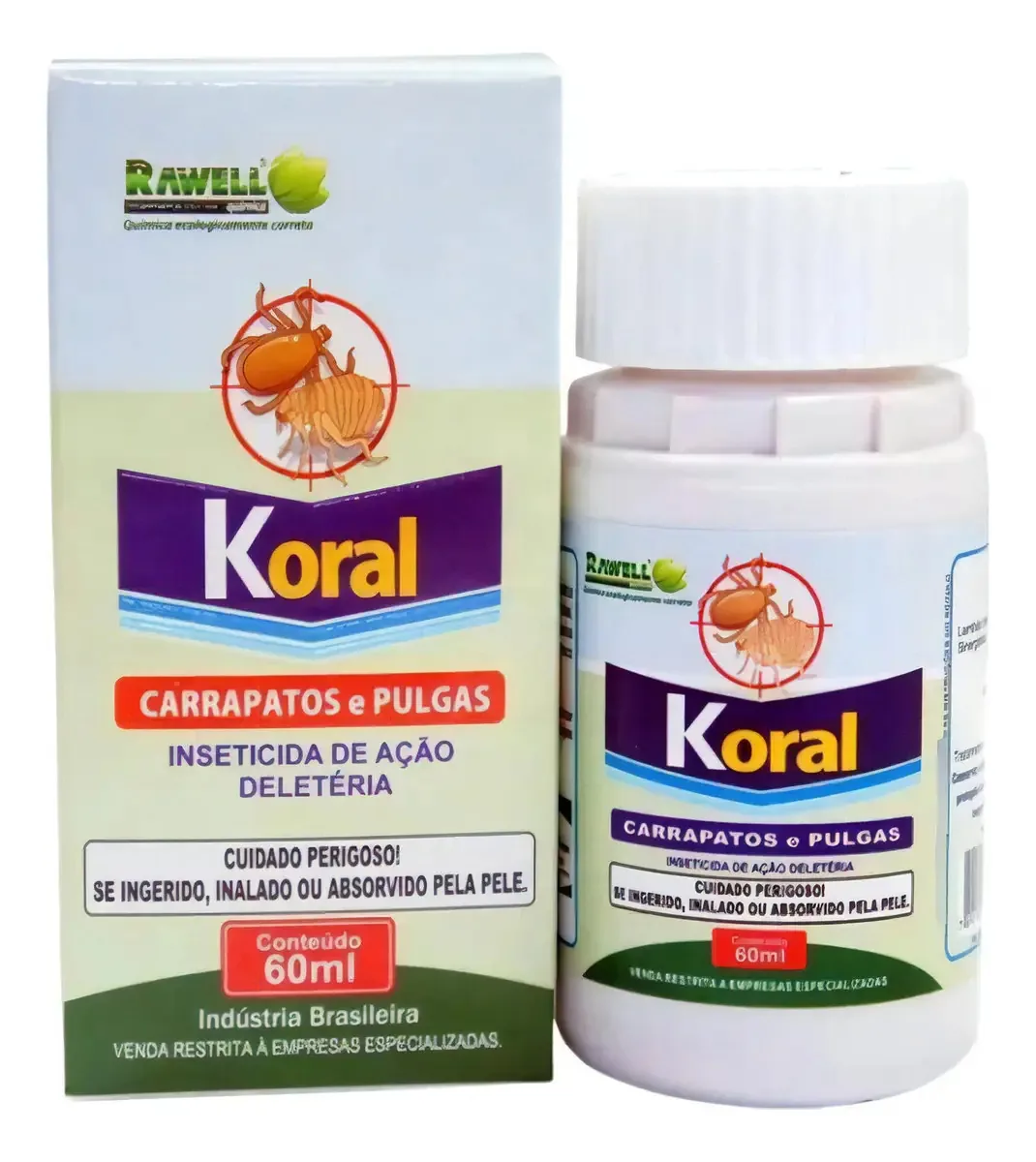 Inseticida Rawell Koral Para Matar Pulgas E Carrapatos
