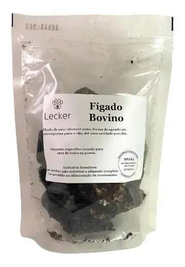Fígado Bovino Petisco Desidratado Natural Lecker