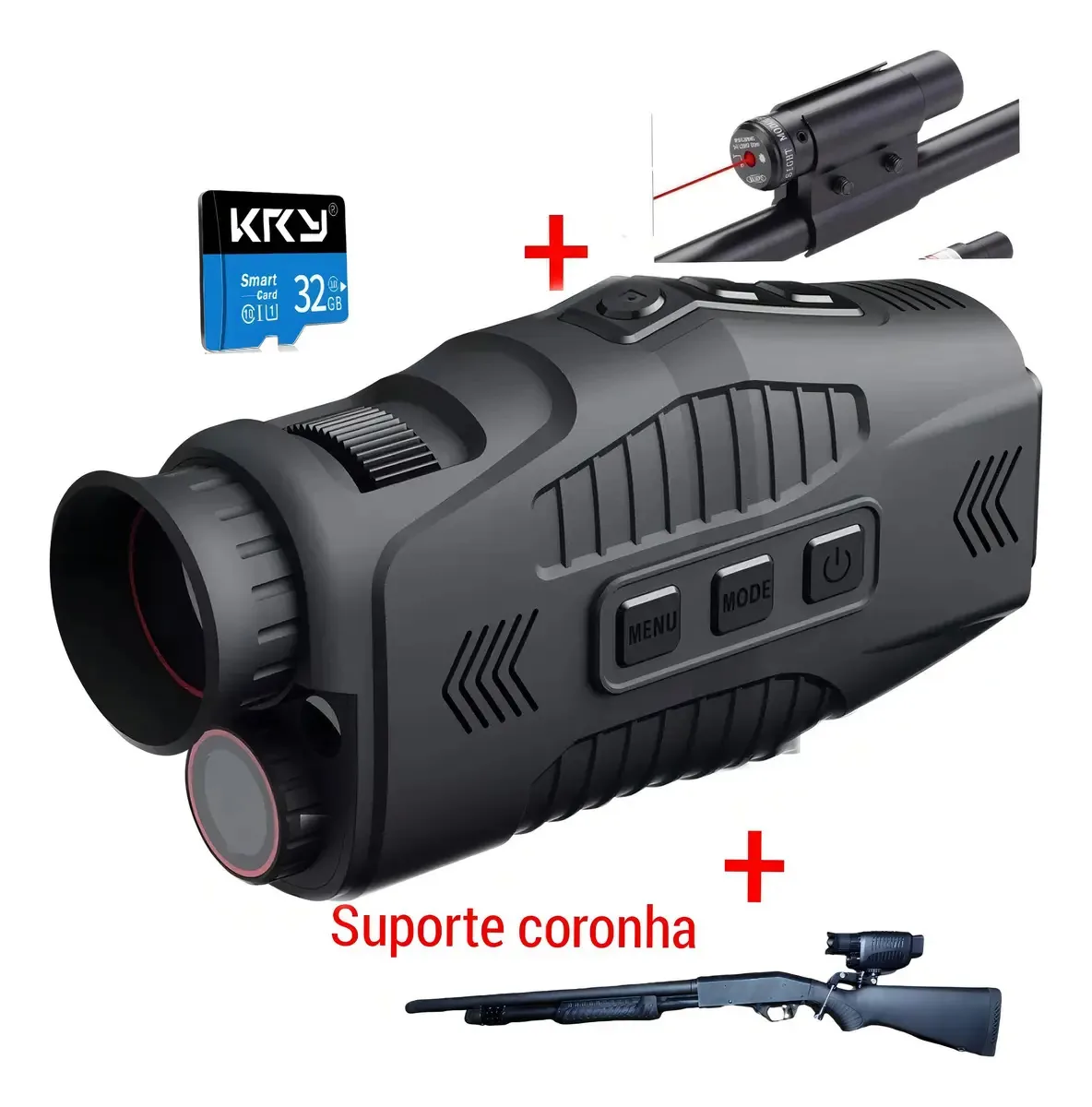 Monóculo Night Vision Visão Noturna Infravermelho Zoom 5x 300m