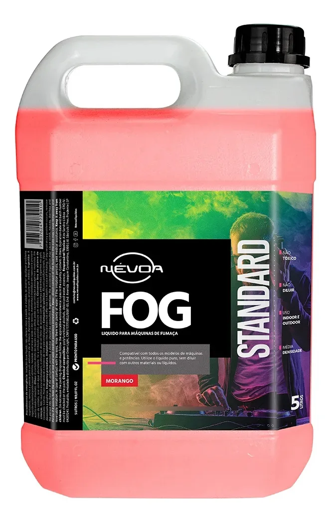Fluido Fog Morango Máquina De Fumaça Standart 5 Litros Nevoa