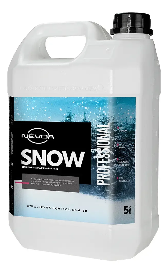 Liquido Fluido Maquina Neve Artificial Espuma Snow Galão 5 Litros Professional Nevoa
