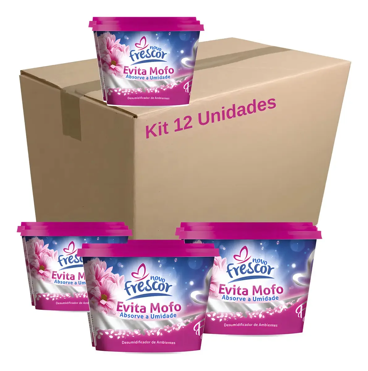 Desumidificador Antimofo Frescor Lilás 250mL Drenagem Contínua Silencioso