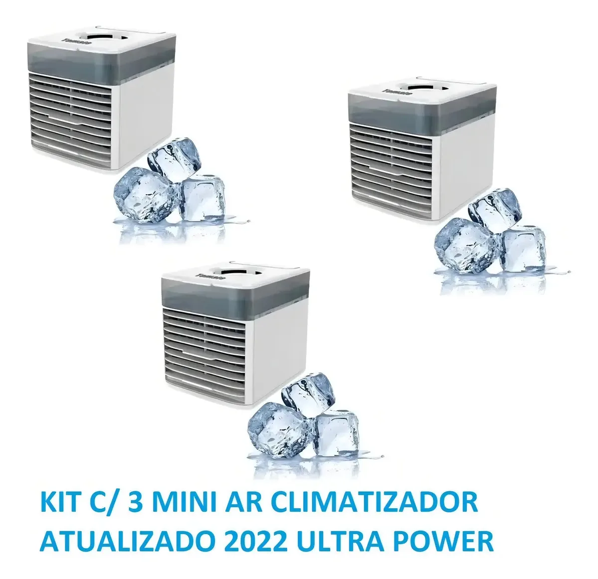 Mini Ar Condicionado Climatizador Portátil Kit C/3 Peças