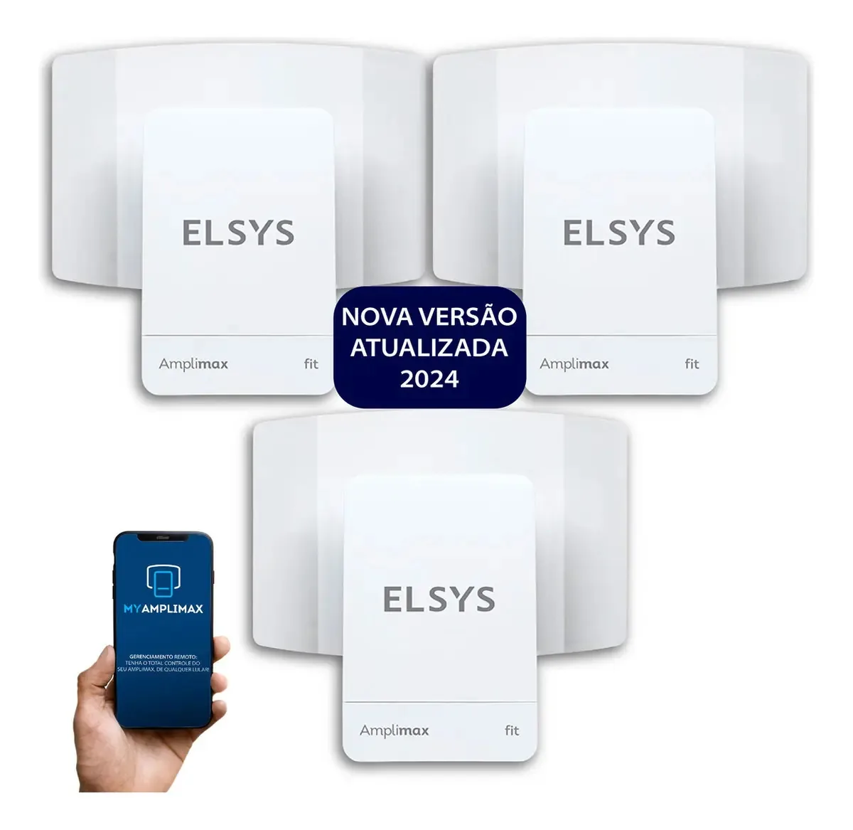 Kit com 3 Modems Roteadores Elsys FIT 2G 3G 4G para Internet Rural