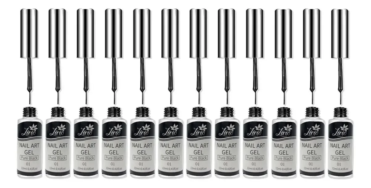 Esmalte Nail Art Decoração De Unhas Manicure Preto 12ml