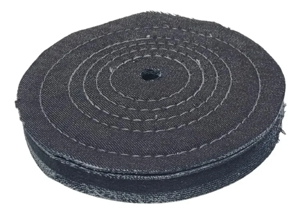 Roda De Pano Jeans/brim P/ Polimento Alumínio E Inox 150mm