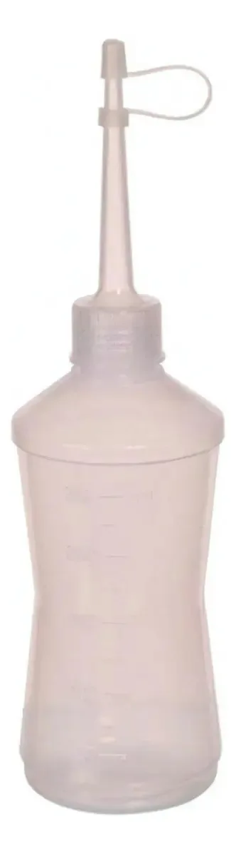 Almotolia Plástica J.Prolab 250ml Bico Reto Transparente C/2 Unidades