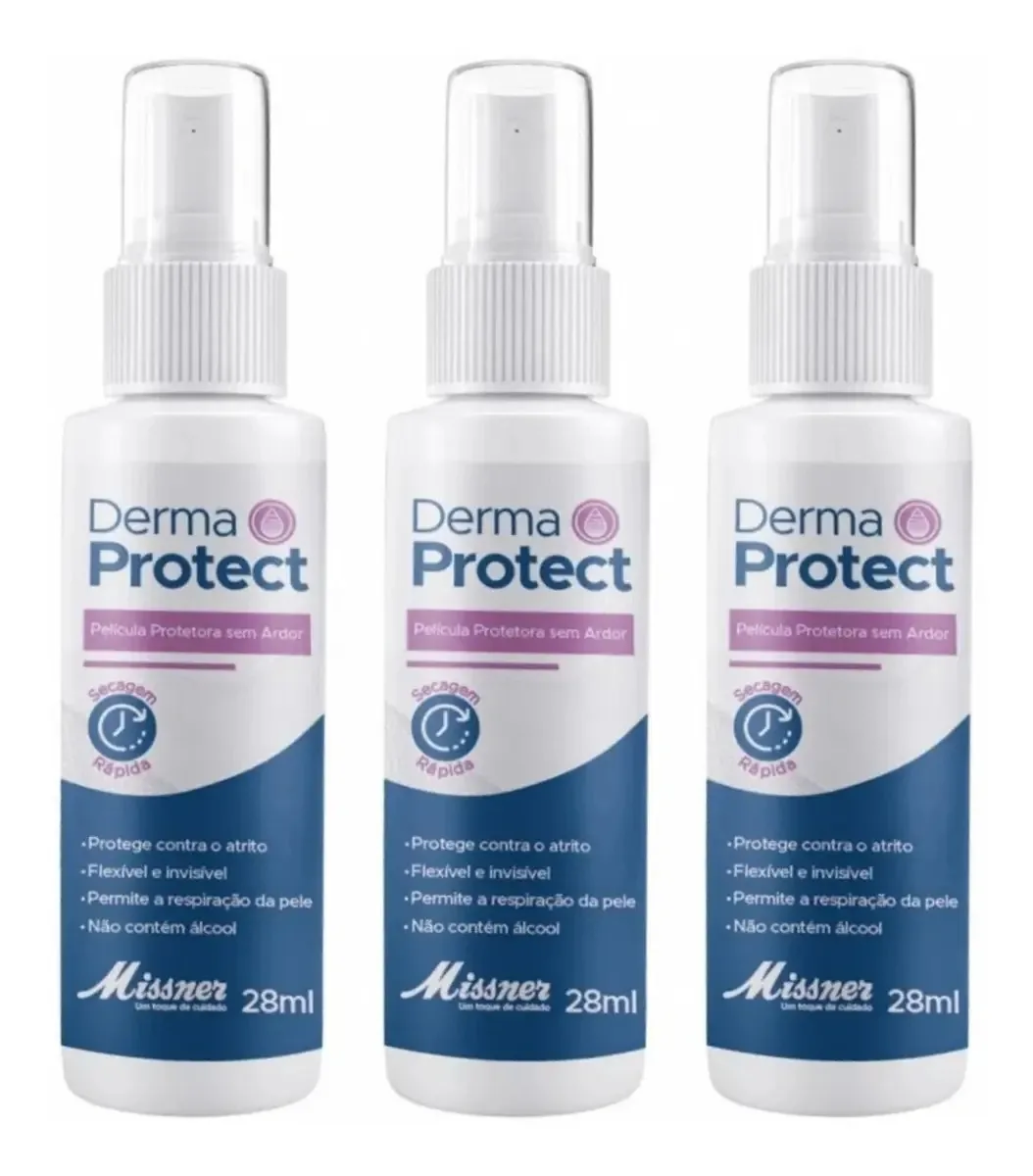 Curativo Spray Barreira Película Protetora Missner 28ml -3un